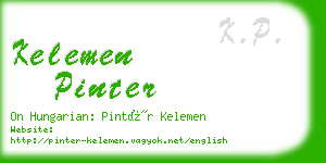 kelemen pinter business card